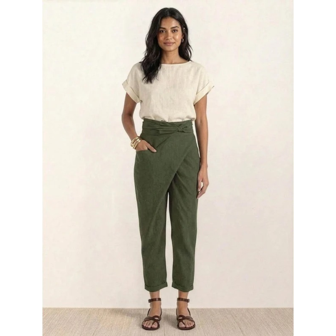 Angelika | Damen Freizeit High Waist Hose
