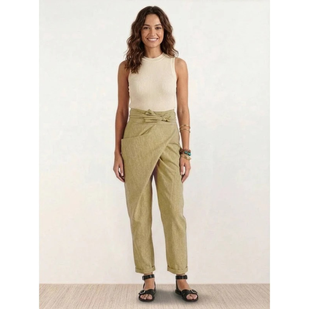 Angelika | Damen Freizeit High Waist Hose