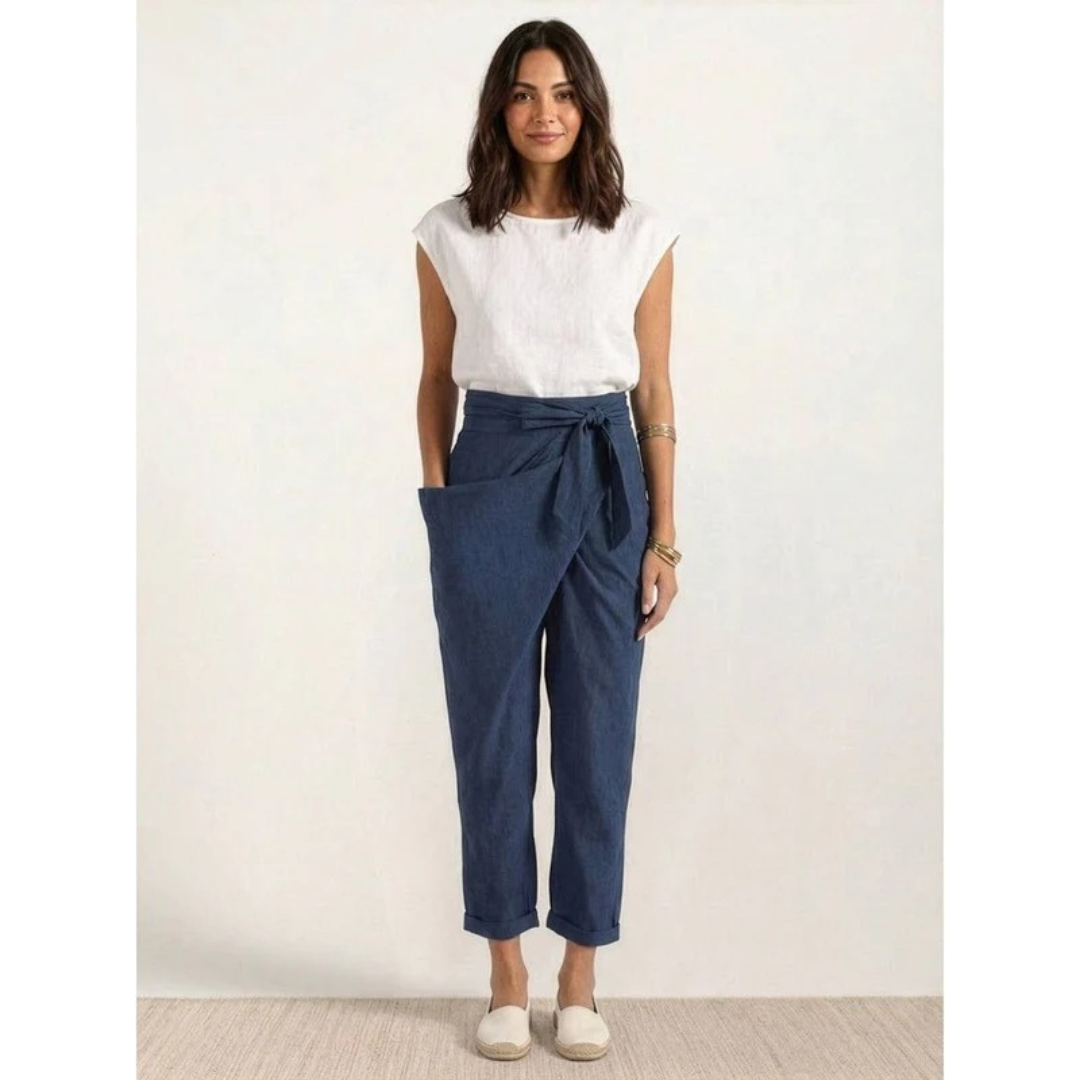 Angelika | Damen Freizeit High Waist Hose