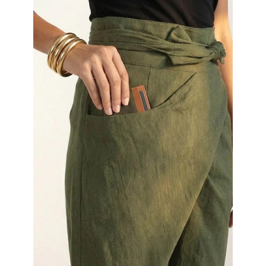 Angelika | Damen Freizeit High Waist Hose