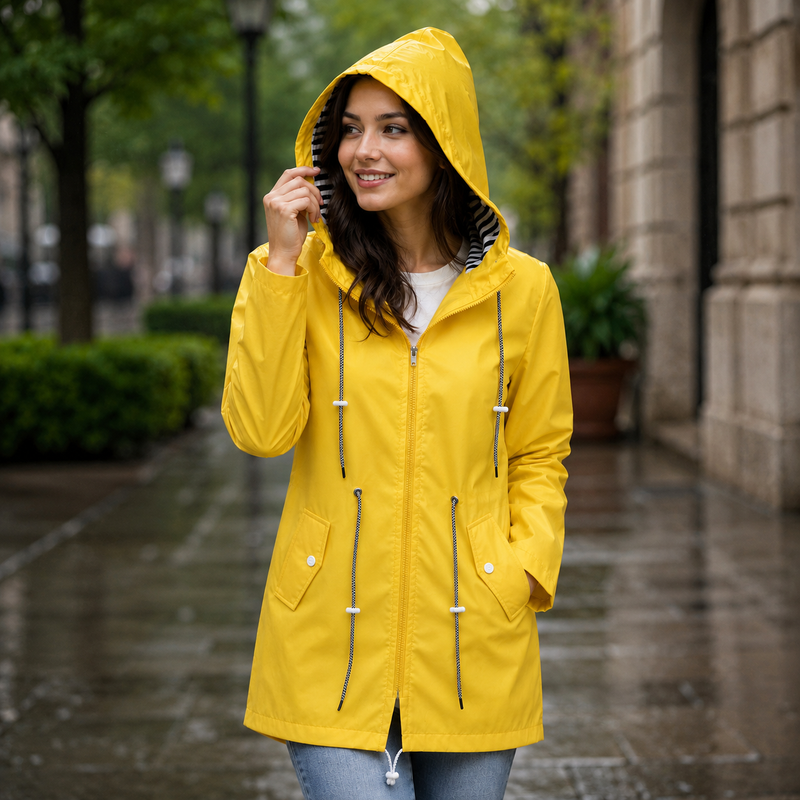 Annelie | Damen Wasserdichte Regenjacke mit Kapuze