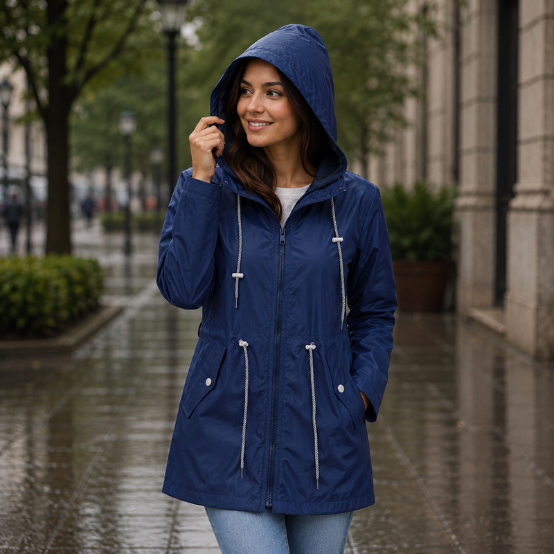 Annelie | Damen Wasserdichte Regenjacke mit Kapuze