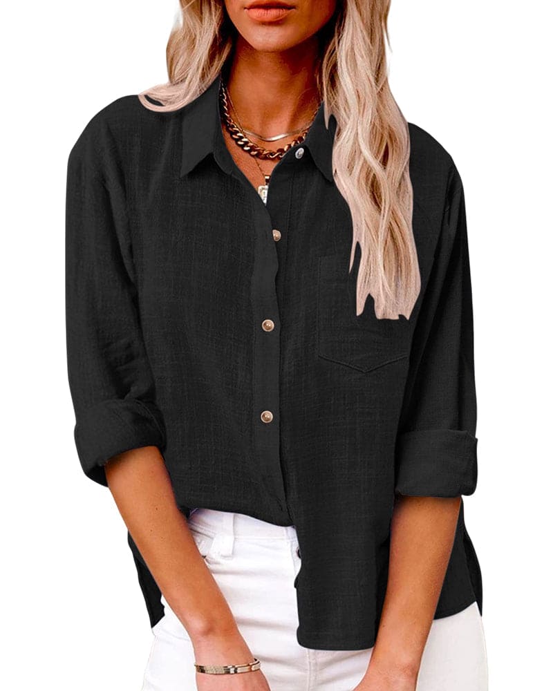 Annelis | Damen Hemdbluse Langarm mit Kragen