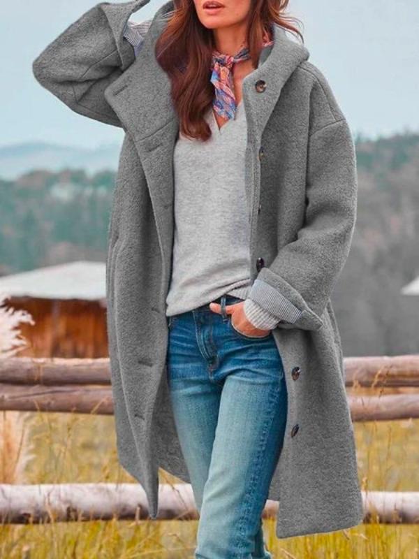 Janushi - Eleganter Winter Mantel Mit langen Ärmeln