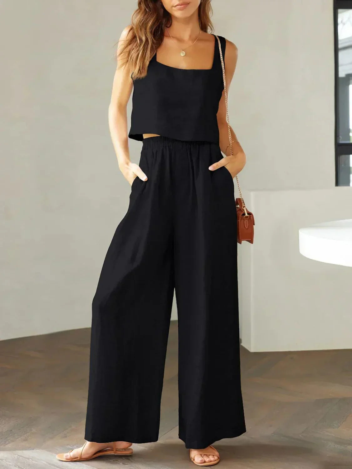 Scarlett | Damen Set Top Hose Koordiniert Elegant Modern