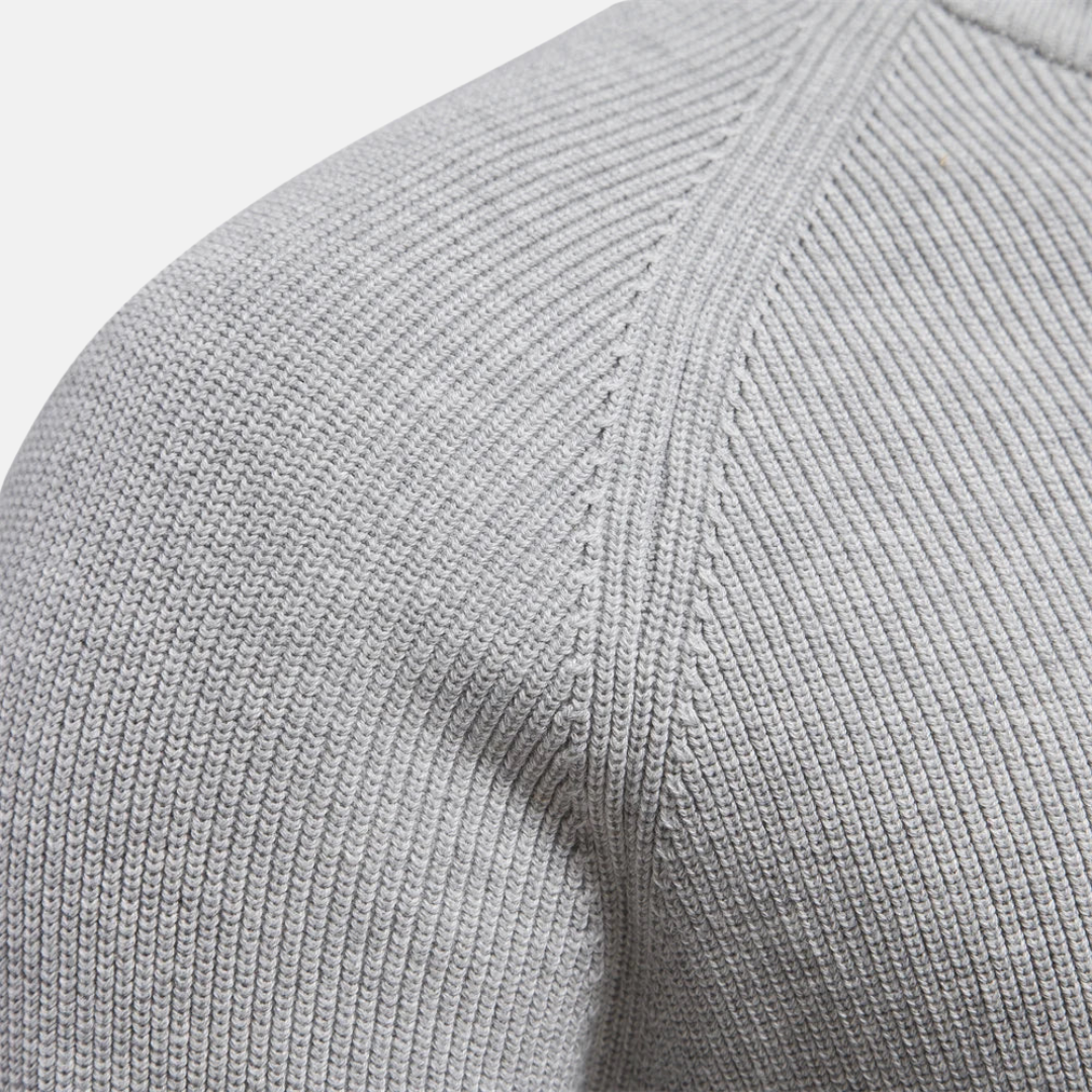 Bartholomäus | Herren Strickpullover mit Troyer-Kragen
