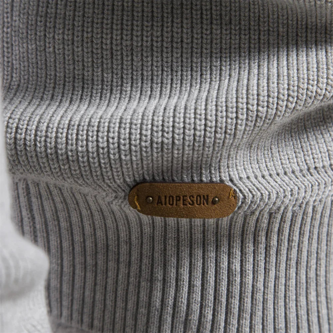 Bartholomäus | Herren Strickpullover mit Troyer-Kragen
