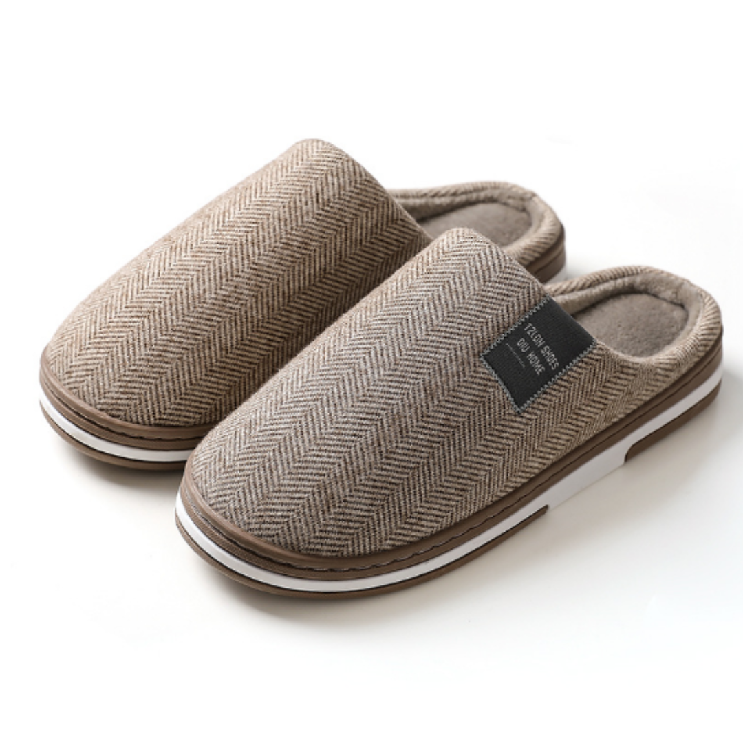 Benedikta | Damen Herringbone Hausschuhe Pantoffeln