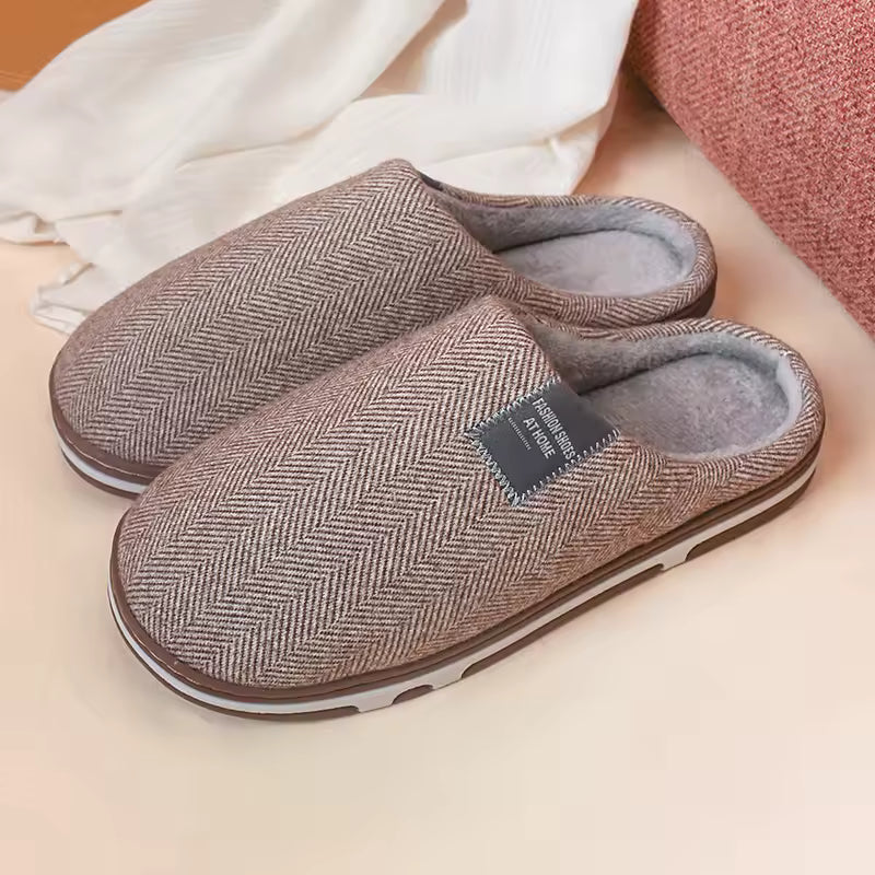Benedikta | Damen Herringbone Hausschuhe Pantoffeln