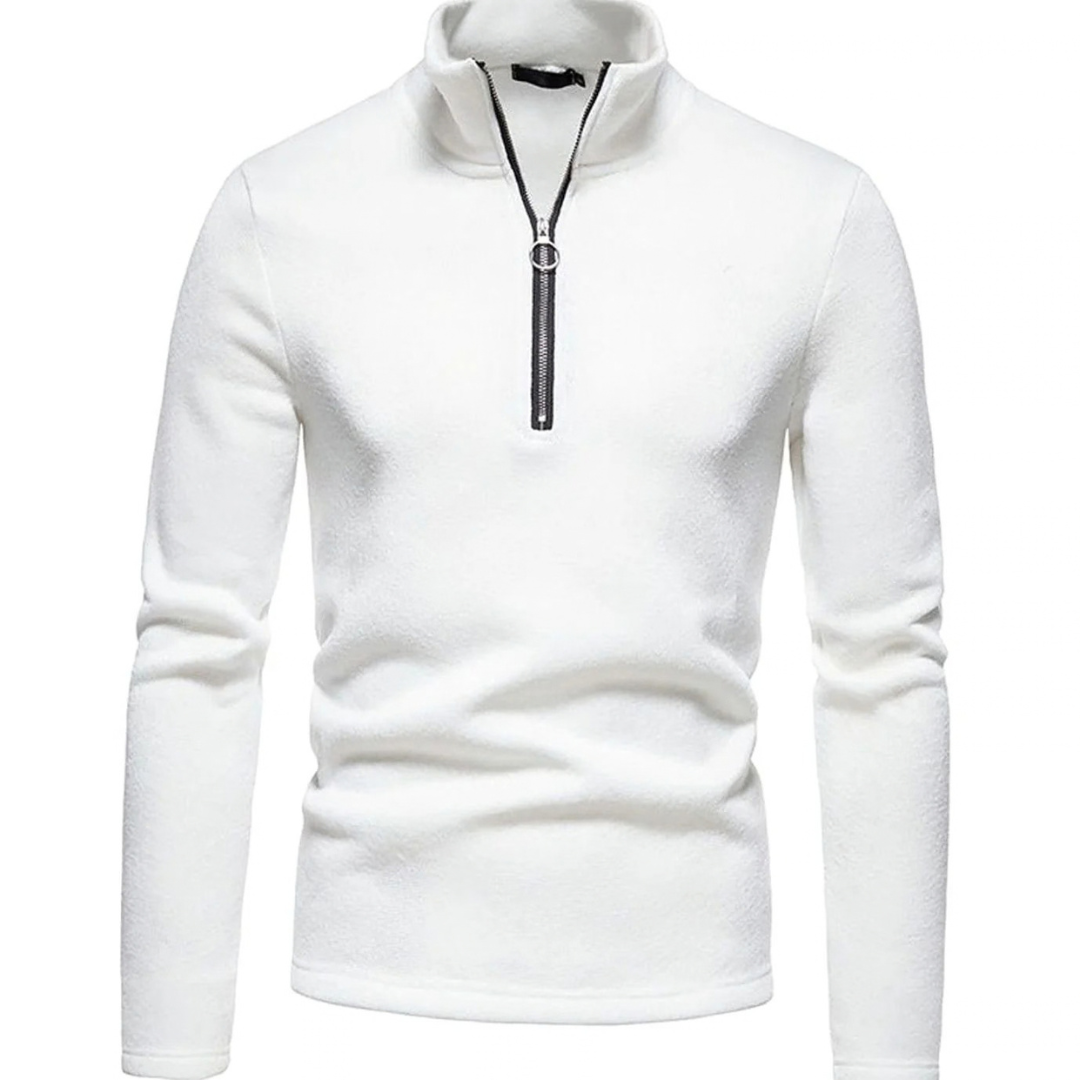Bjarne | Herren Strickpullover mit Reißverschluss und Stehkragen