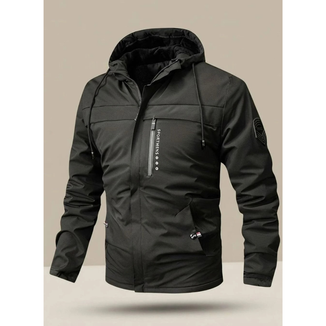 Bjarne | Herren Winterjacke mit Kapuze und Taschen mit Reißverschluss