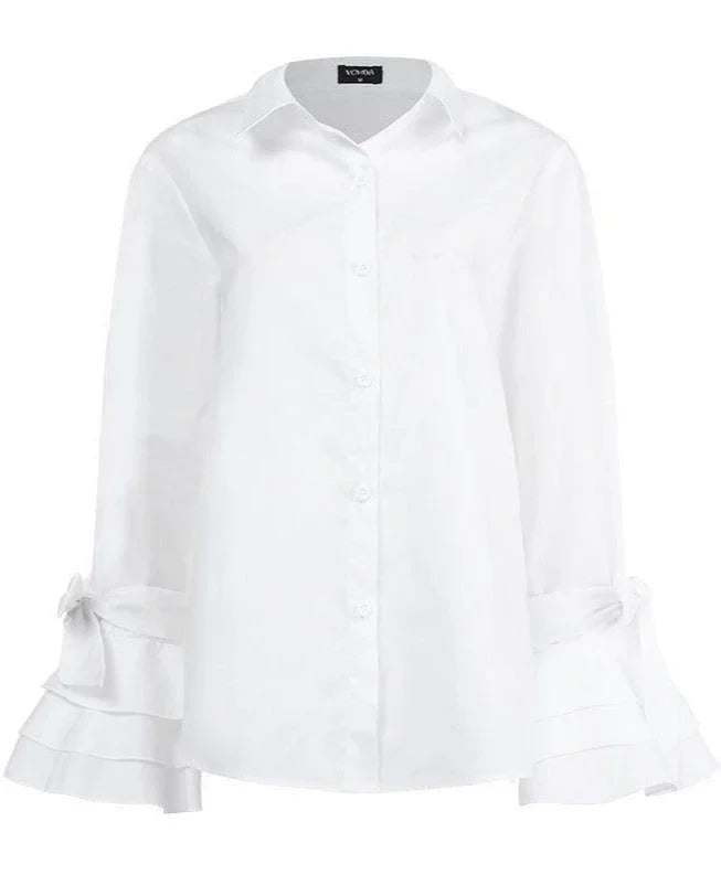 Ursula | Damen Elegante Bluse Volantärmel – Volantärmel Bluse Modern Sommer 2026