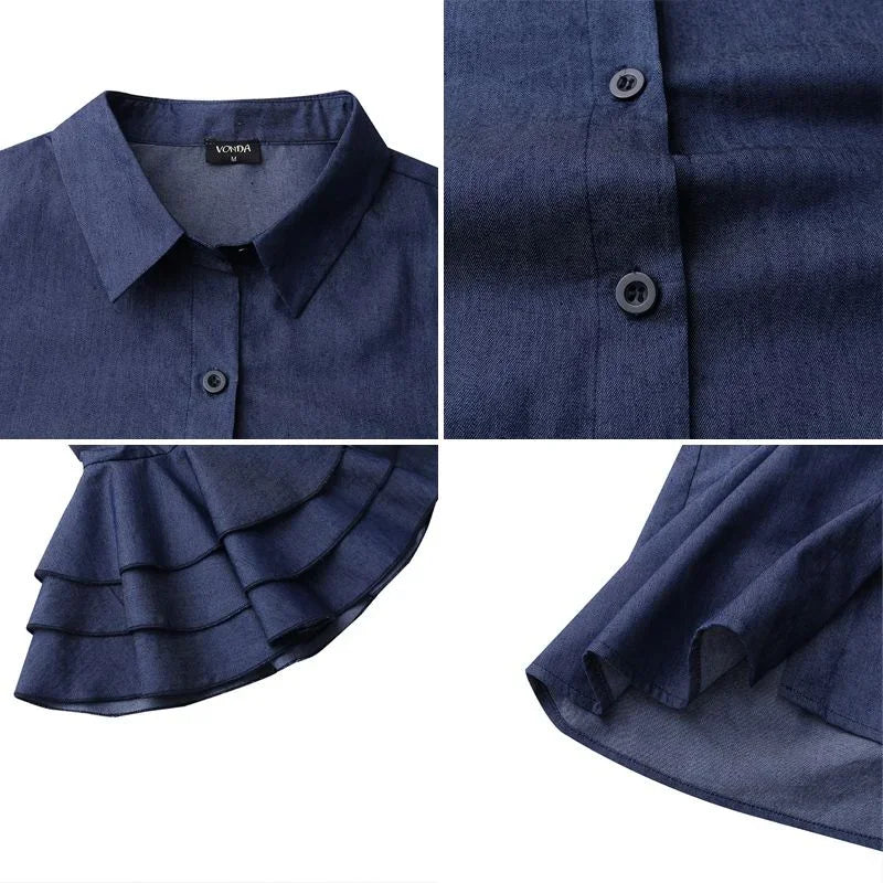 Ursula | Damen Elegante Bluse Volantärmel – Volantärmel Bluse Modern Sommer 2026