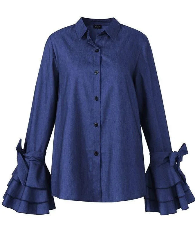 Ursula | Damen Elegante Bluse Volantärmel – Volantärmel Bluse Modern Sommer 2026