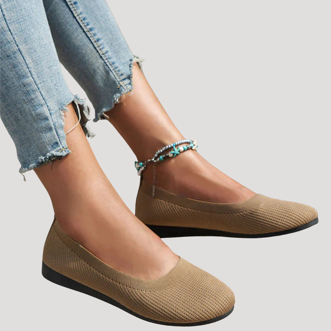 Brunhilde | Damen Gestrickte Slip-On Ballerinas