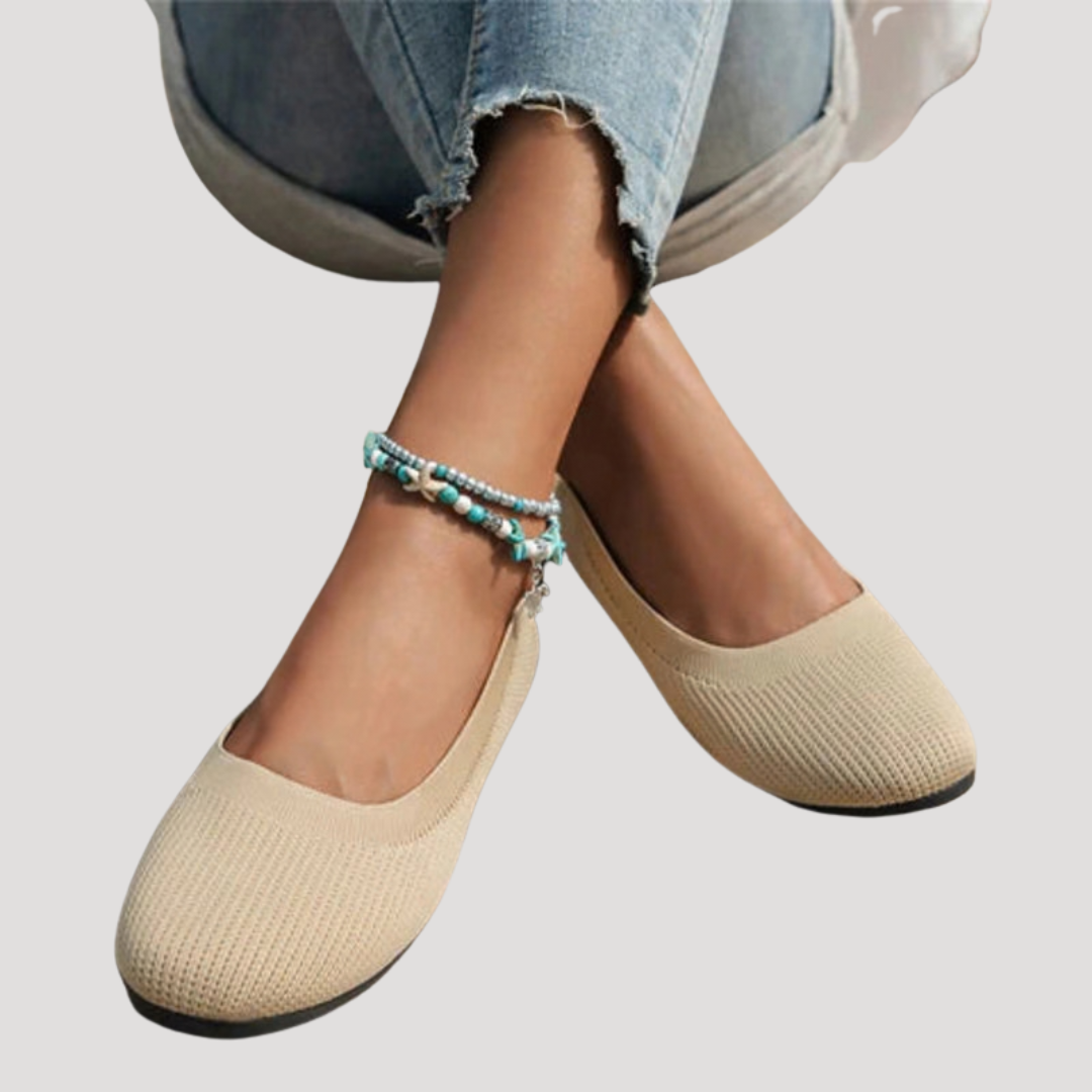 Brunhilde | Damen Gestrickte Slip-On Ballerinas