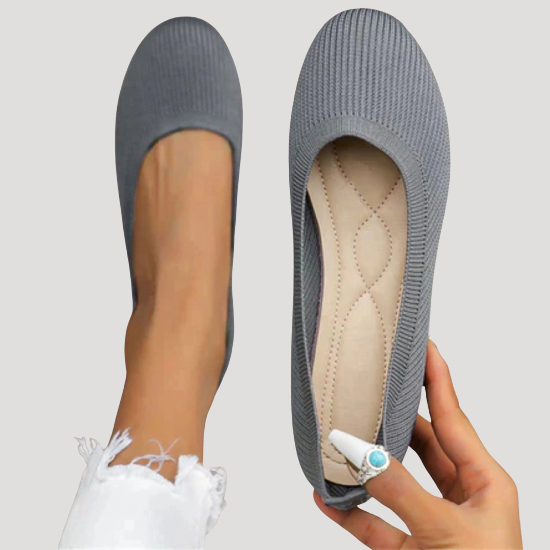 Brunhilde | Damen Gestrickte Slip-On Ballerinas