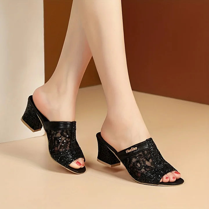 Kerli – Verzierte Sandalen Mit Glitzerpailletten