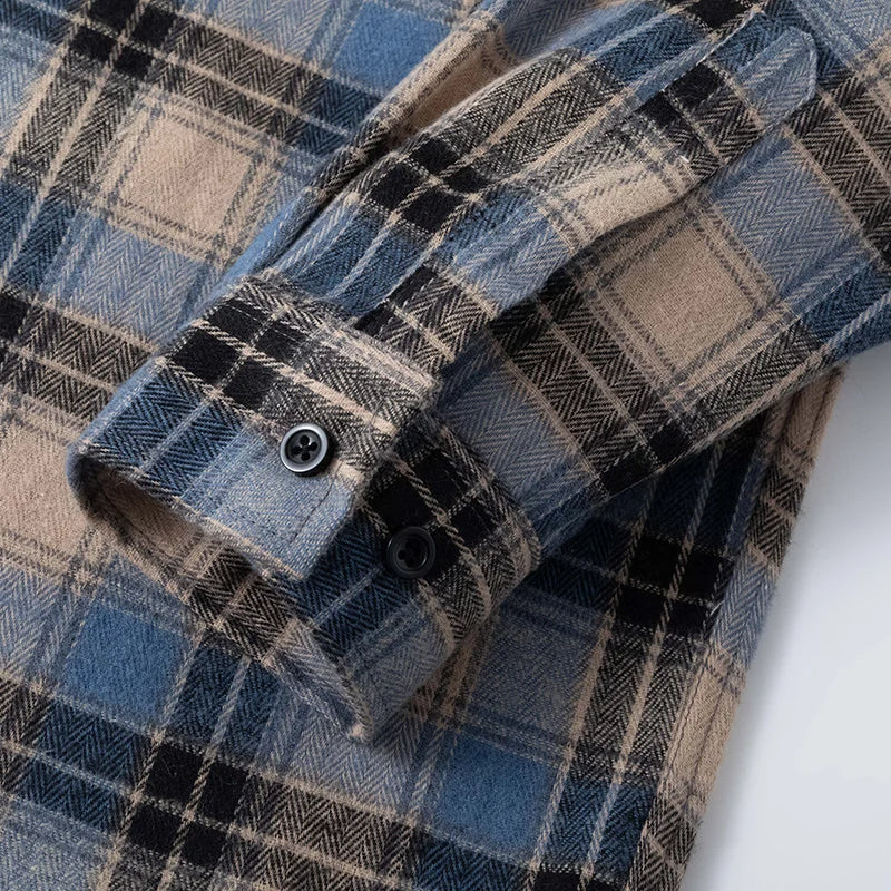 Ryder | Herren Flanellhemd Kariert Langarm Relaxed Fit Herbst