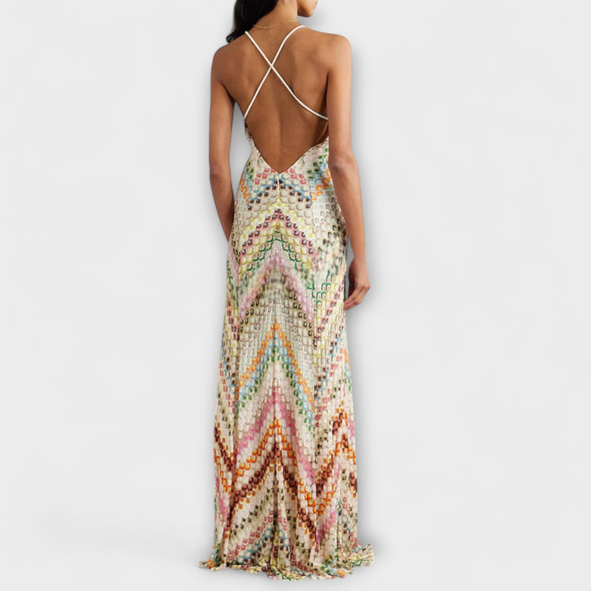 Brigitte | Damen Fischgrätmuster Maxikleid Strick – Strick Maxi Herringbone 2026