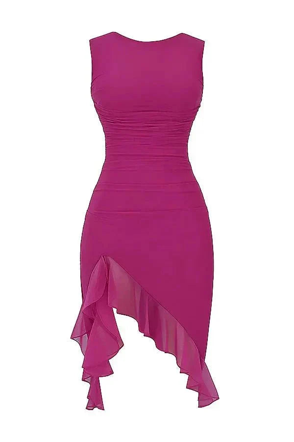 Clara | Damen Elegantes Midi Kleid Stretch Mesh – Mesh Midikleid Elegant 2026