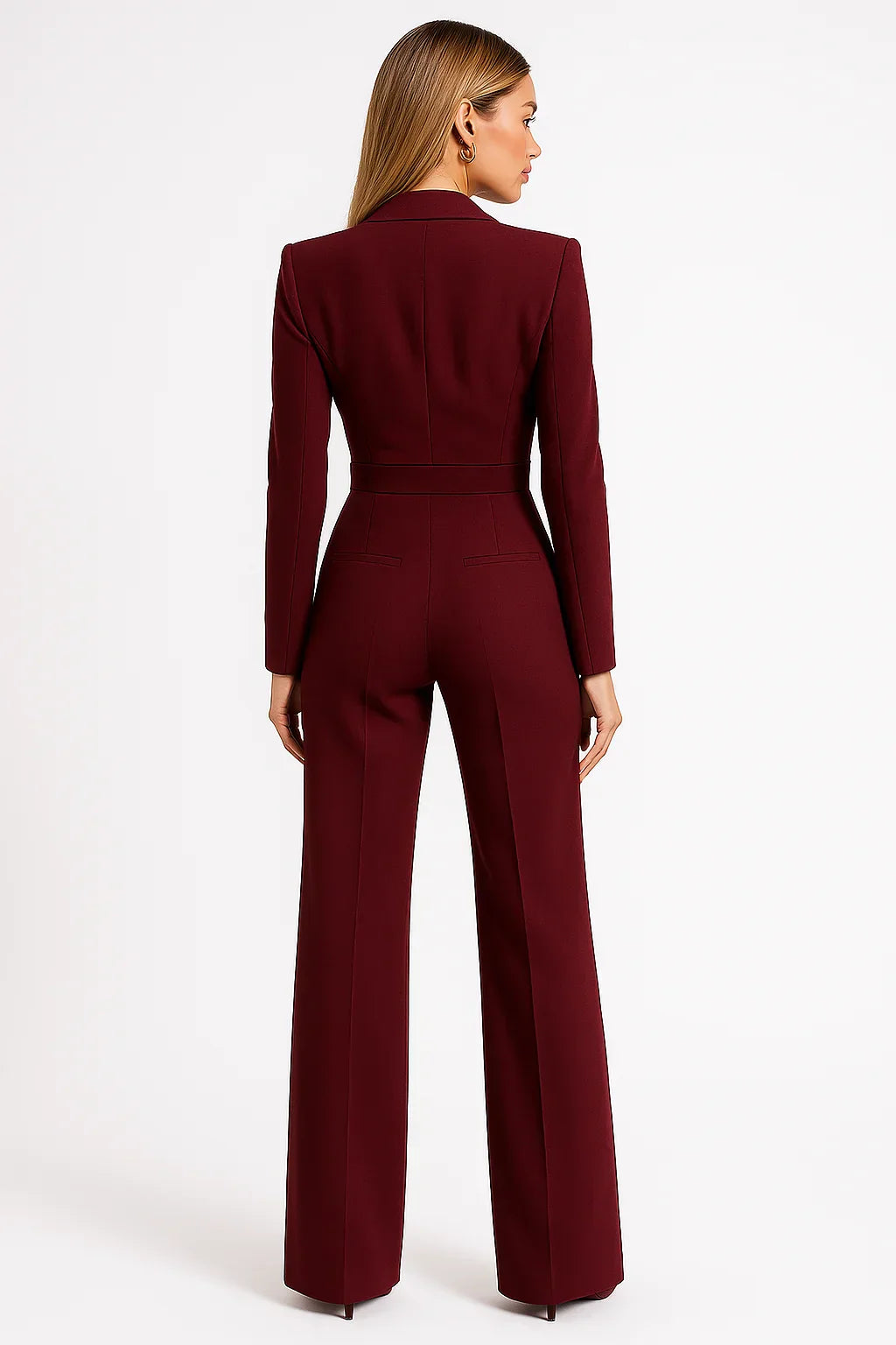 Bettina | Damen Eleganter Jumpsuit V-Ausschnitt Weite Beine – Jumpsuit Elegant 2026