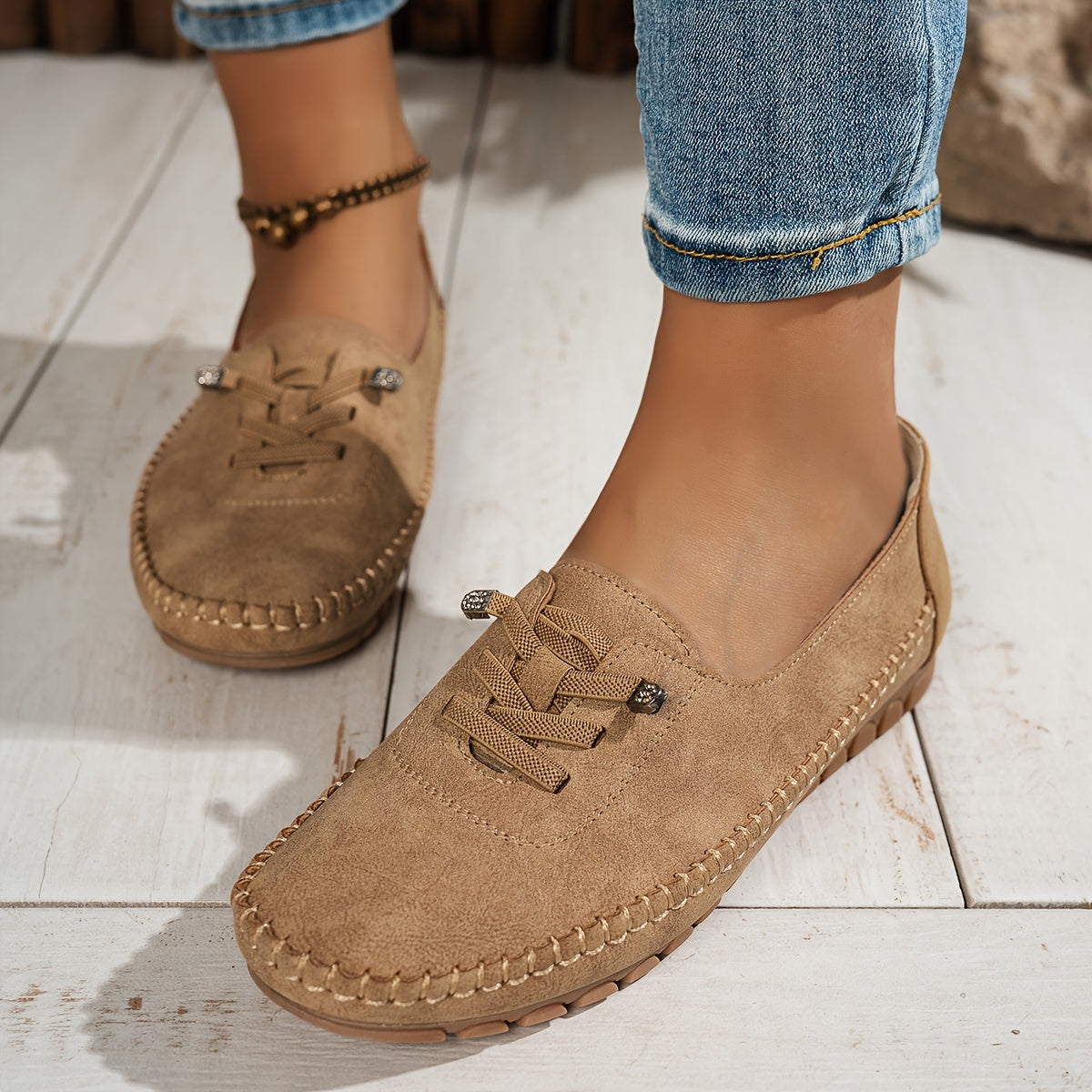 Cordania | Damen Komfort Schnür Loafer