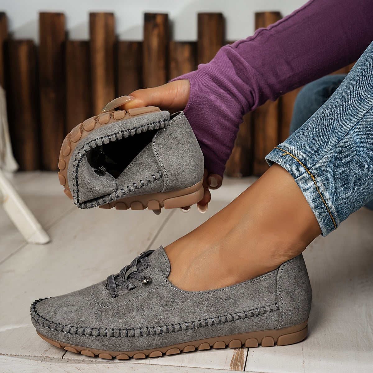 Cordania | Damen Komfort Schnür Loafer