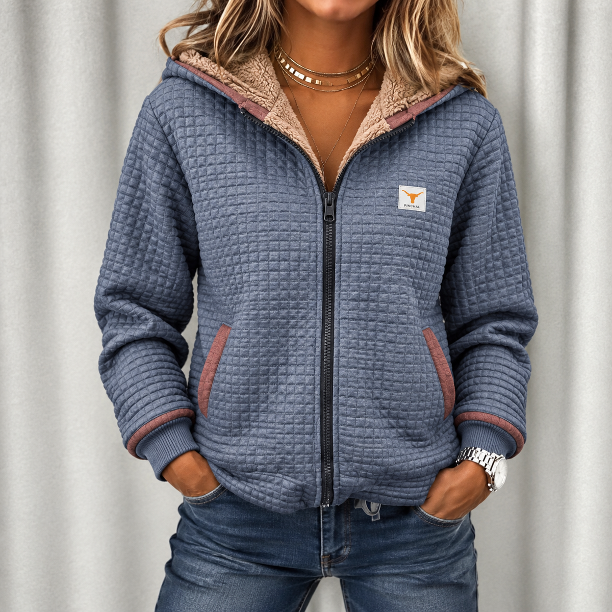 Cosima | Damen Winterjacke mit Kapuze im Freizeit Design