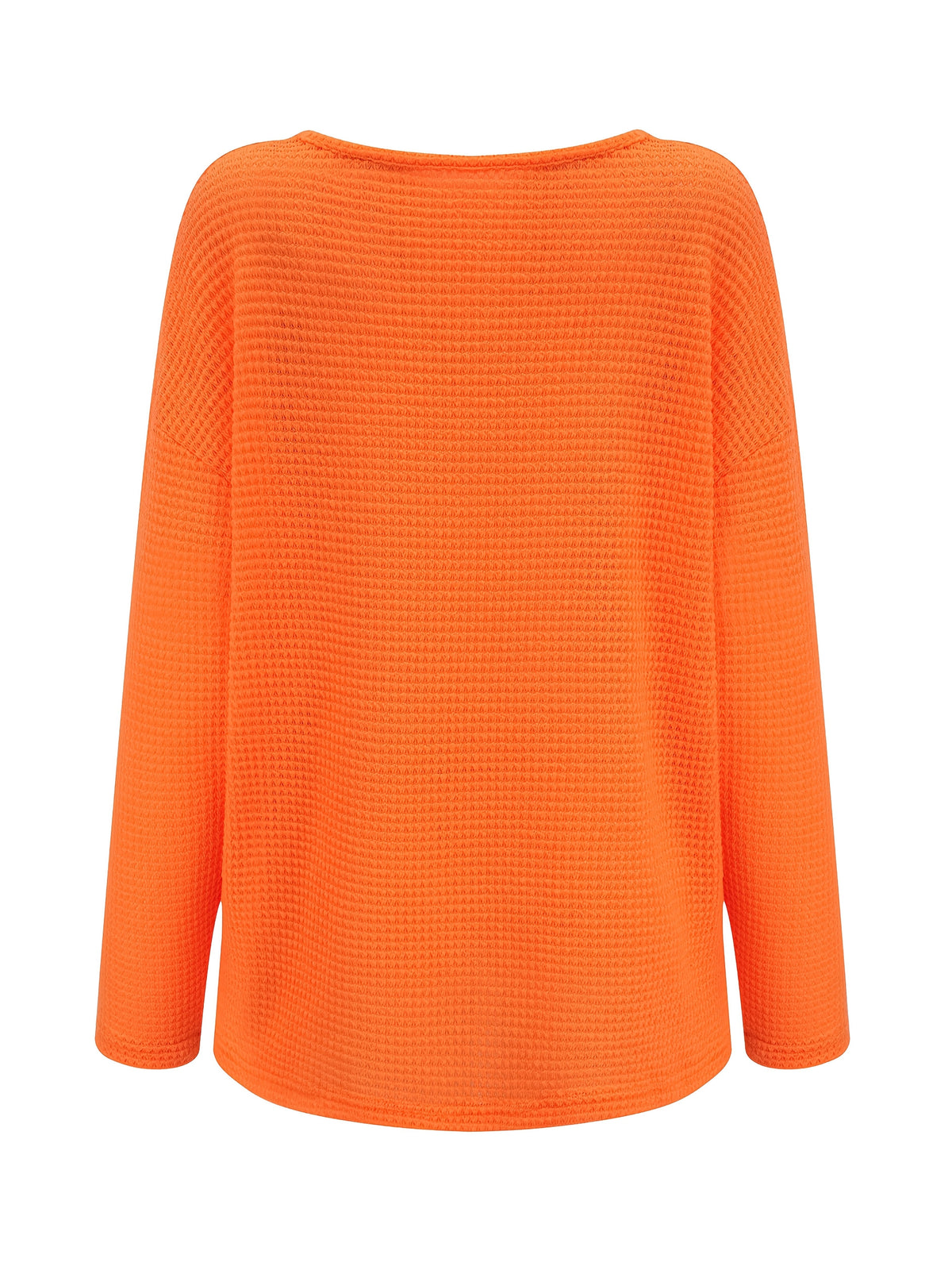 Bernice - Langärmliges Shirt Mit V-Ausschnitt Und Waffelmuster