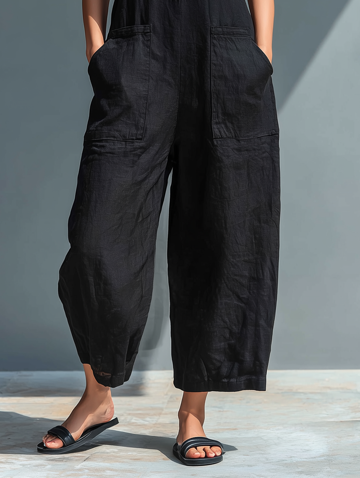 Zeria - Fließender Leinen-Jumpsuit