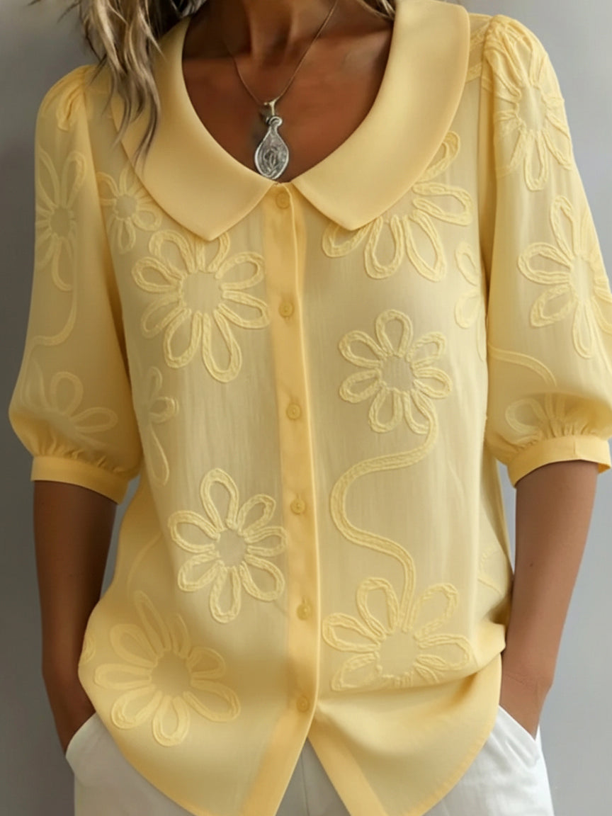 Perina - Soft-Touch-Bluse mit Blumenmuster
