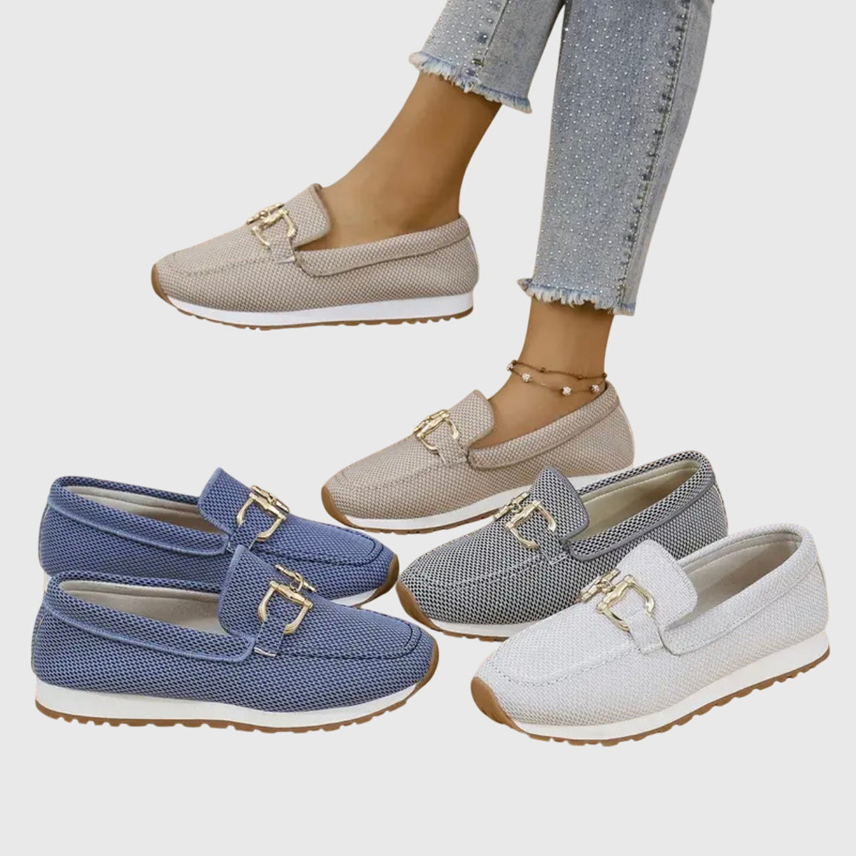 Helga | Damen Lässige Orthopädische Loafer