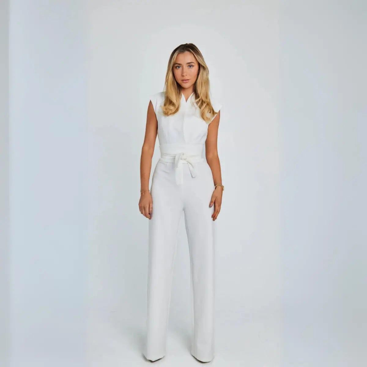 Damen Ärmelloser Jumpsuit mit Weitem Bein