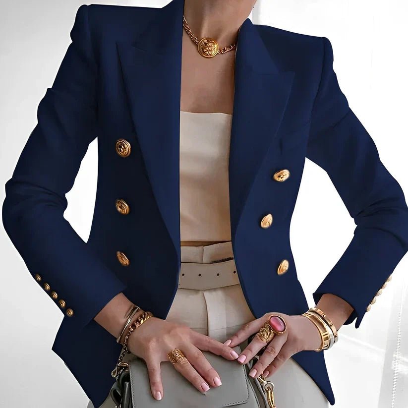 Lena | Damen Blazer Zweireihig mit Goldknöpfen Tailliert