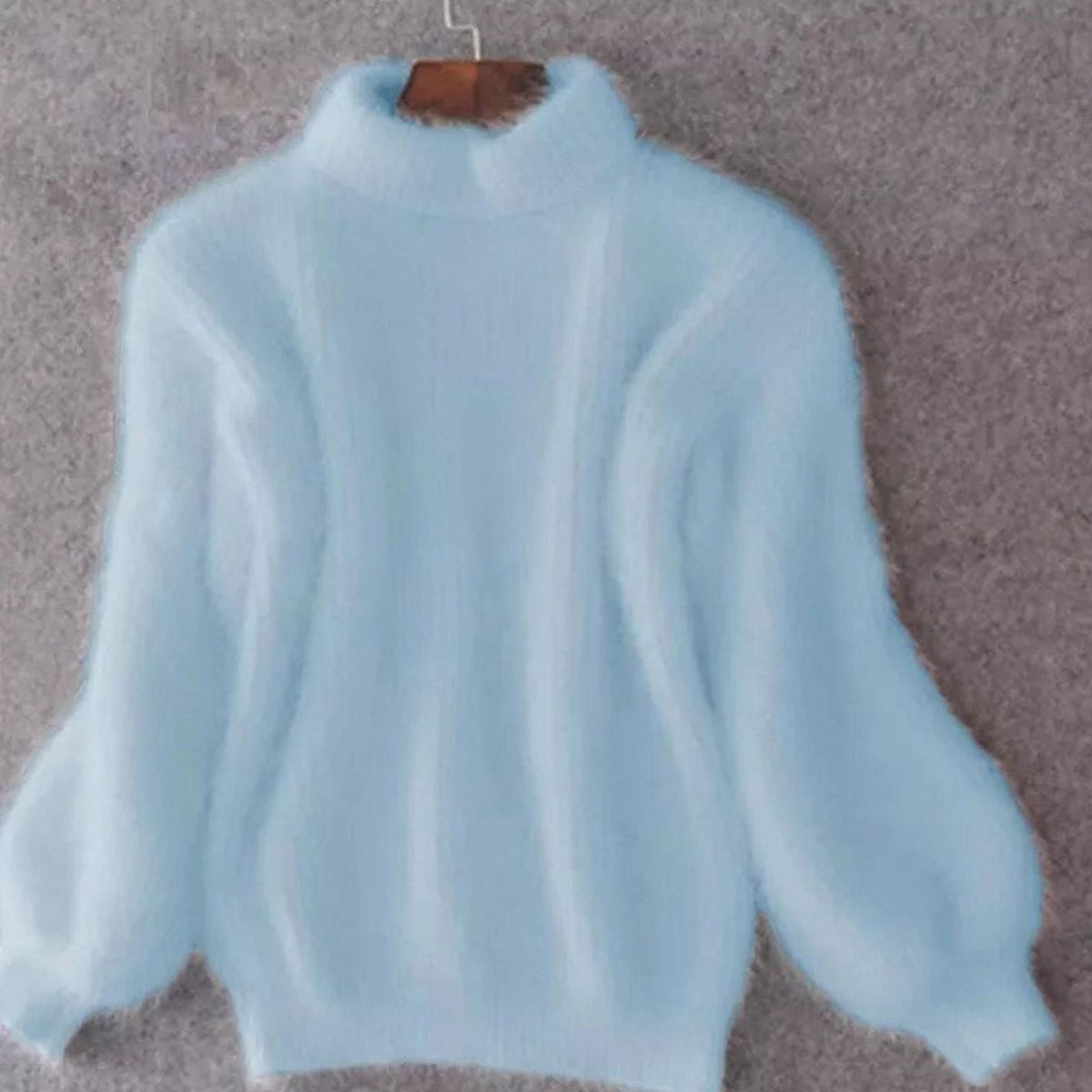 Johanna | Damen Flauschiger Rollkragenpullover mit hohem Kragen Oversized Strick