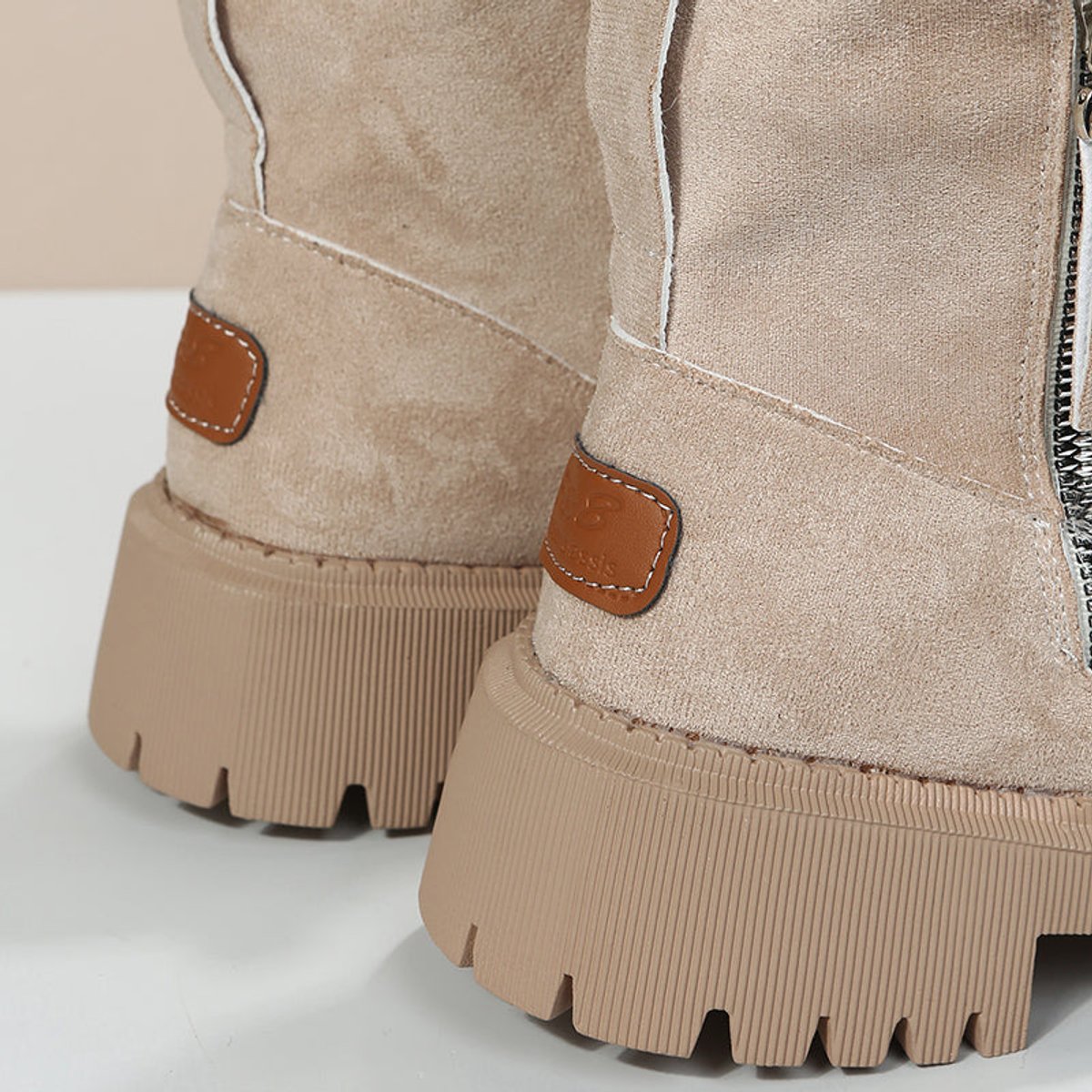 Leonie | Damen Gefütterte Wildleder Ankle Boots Stiefeletten Flach Warm