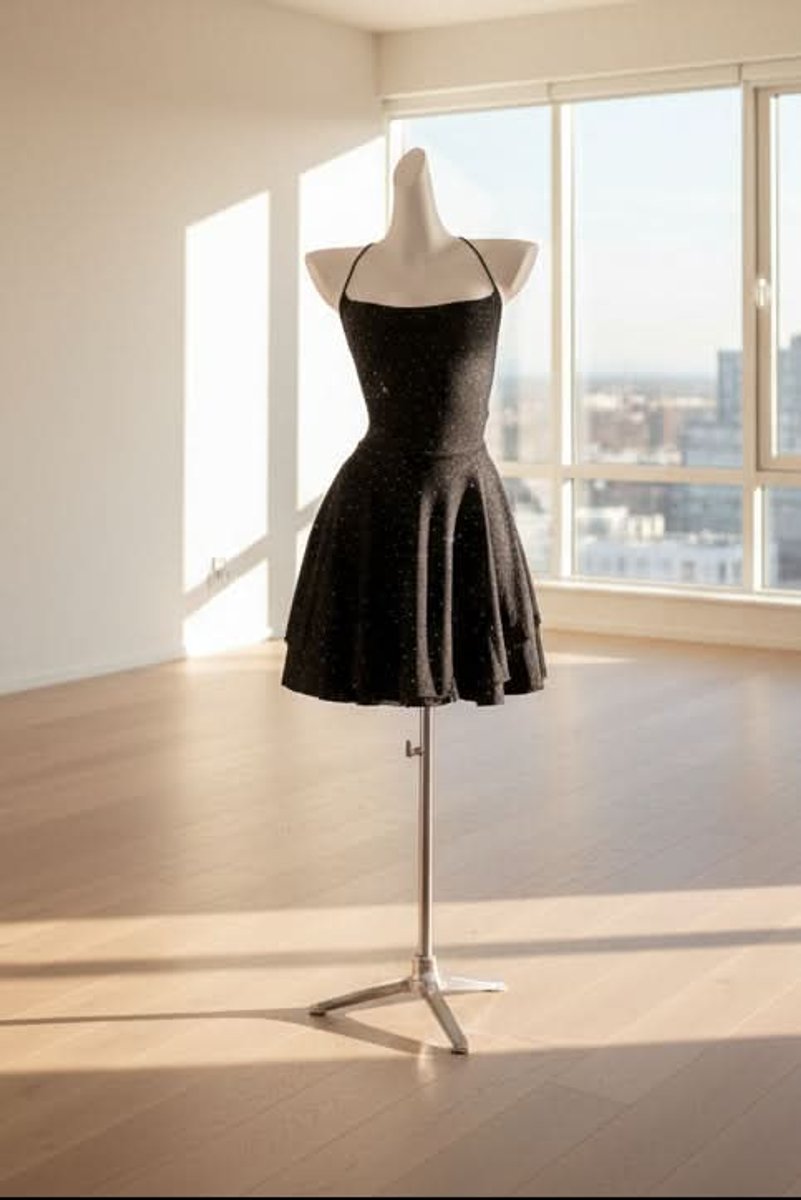 Marlene | Damen Glitzer Pailletten Cocktailkleid mit Neckholder-Ausschnitt