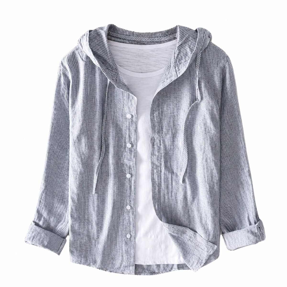 Damen Kapuzenshirt mit Knopfleiste