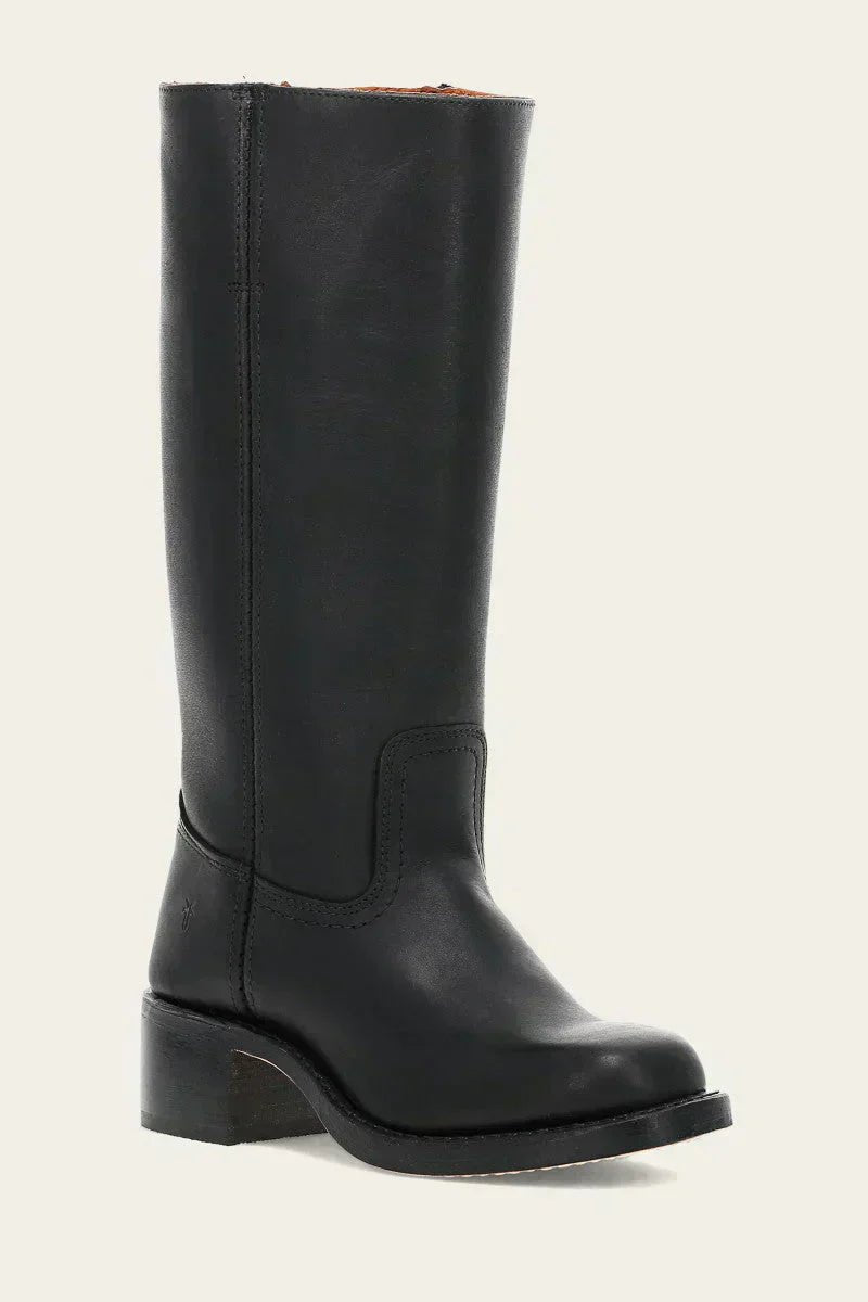 Luisa | Damen Kniehöhe Leder Stiefel Blockabsatz