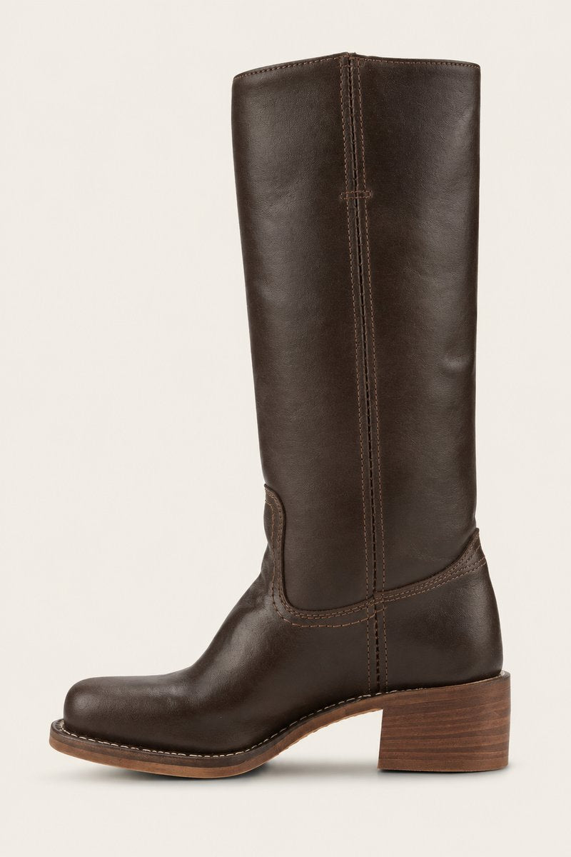 Luisa | Damen Kniehöhe Leder Stiefel Blockabsatz
