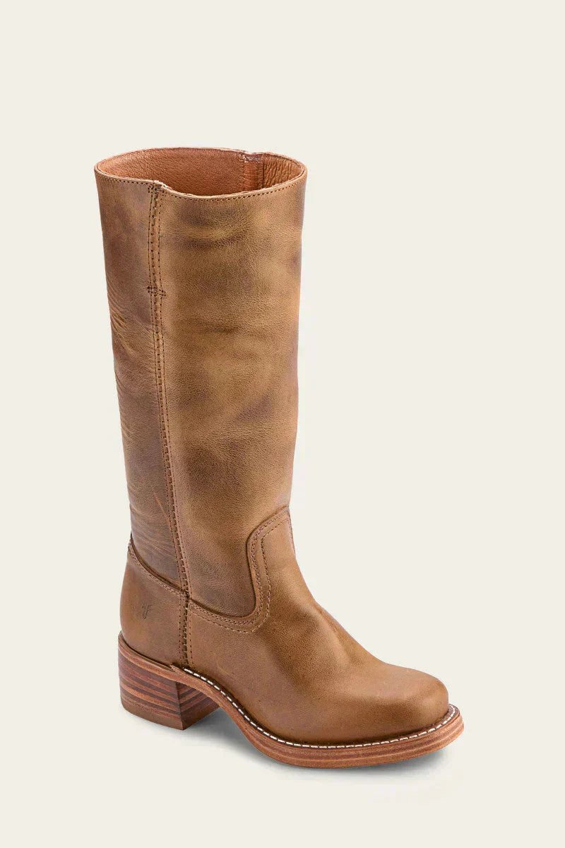 Luisa | Damen Kniehöhe Leder Stiefel Blockabsatz