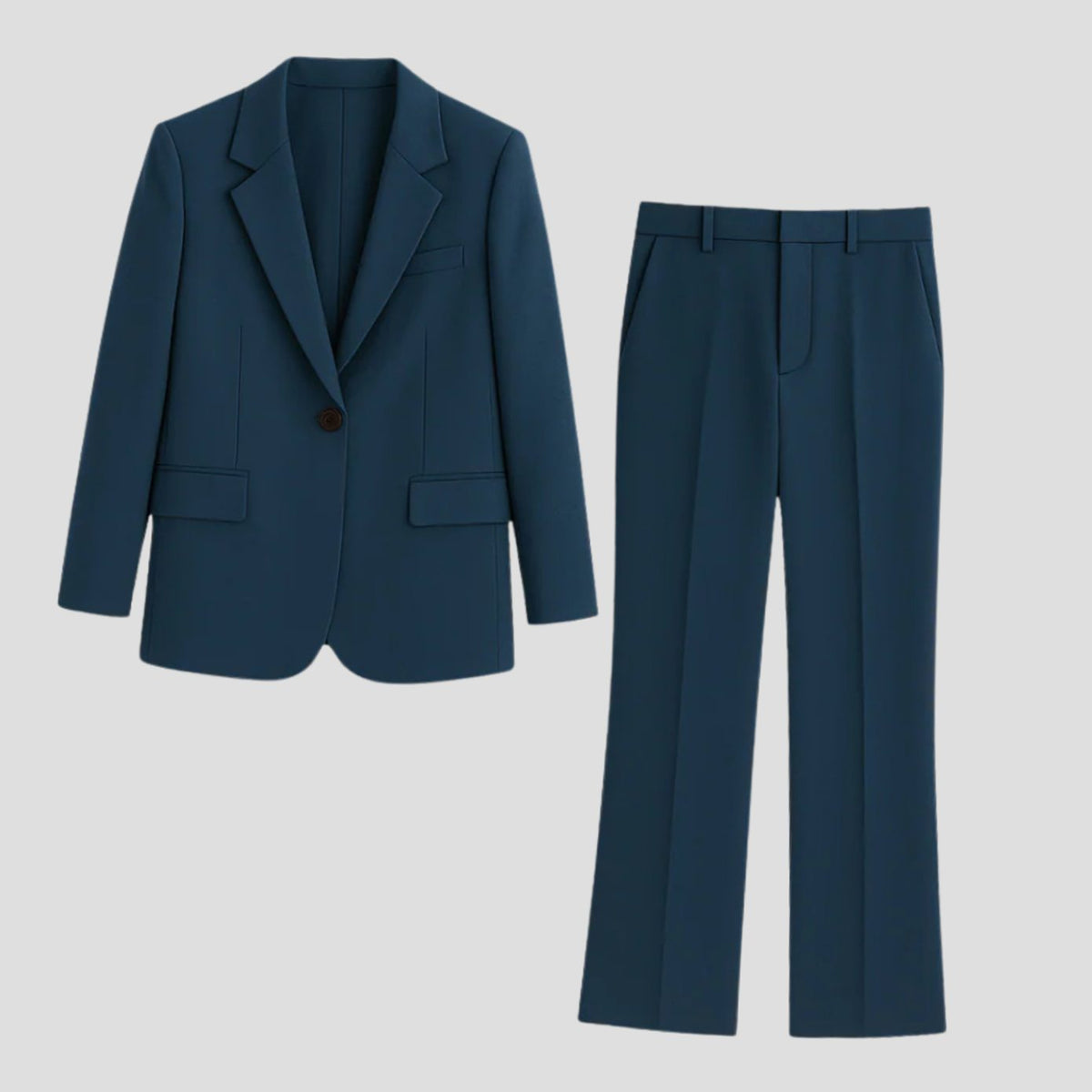 Hannah | Damen Maßgeschneiderter Langer Blazer und Hose Anzug-Set