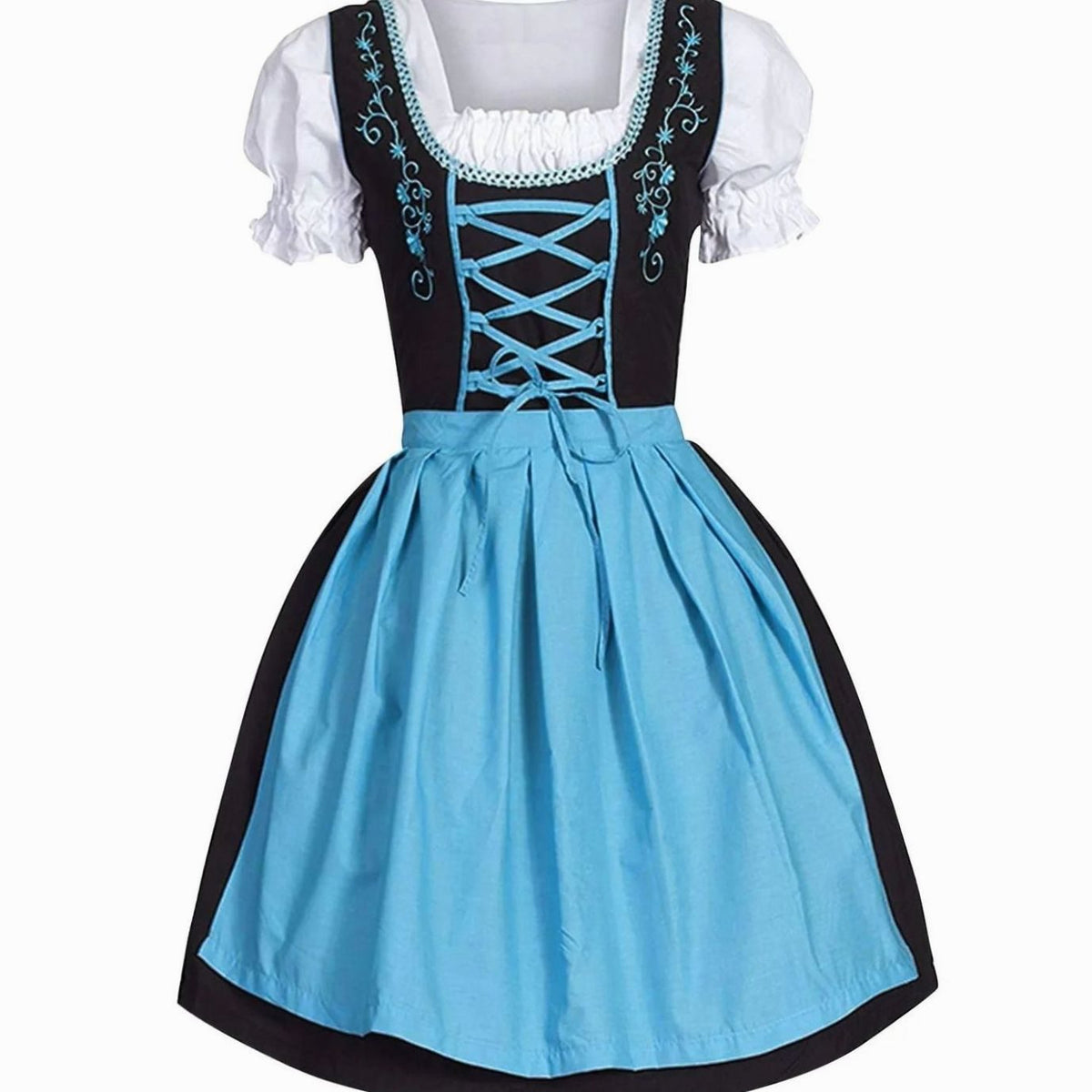 Clara | Damen Oktoberfest Dirndl Kleid mit Schürze und Schnürung