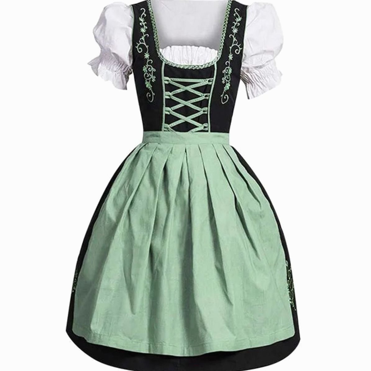 Clara | Damen Oktoberfest Dirndl Kleid mit Schürze und Schnürung