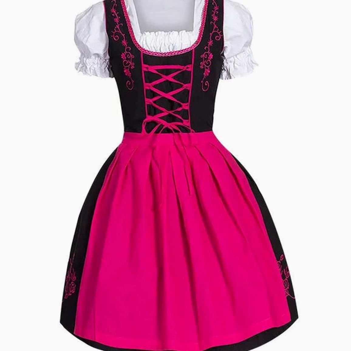 Clara | Damen Oktoberfest Dirndl Kleid mit Schürze und Schnürung