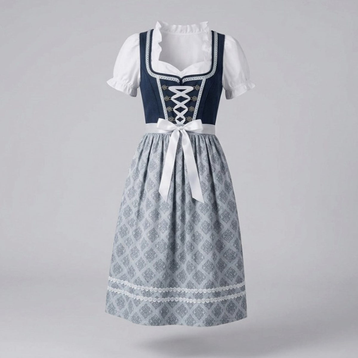 Clara | Damen Oktoberfest Dirndl Kleid Rüschenbluse Schürze Trachtenkleid