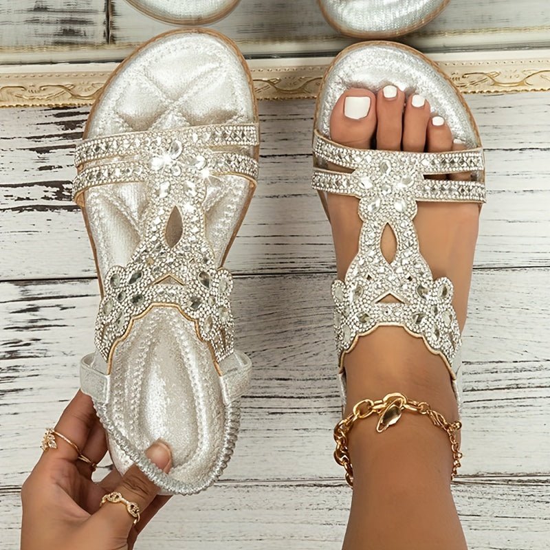 Leonie | Damen Orthopädische Boho Strass Sommersandalen