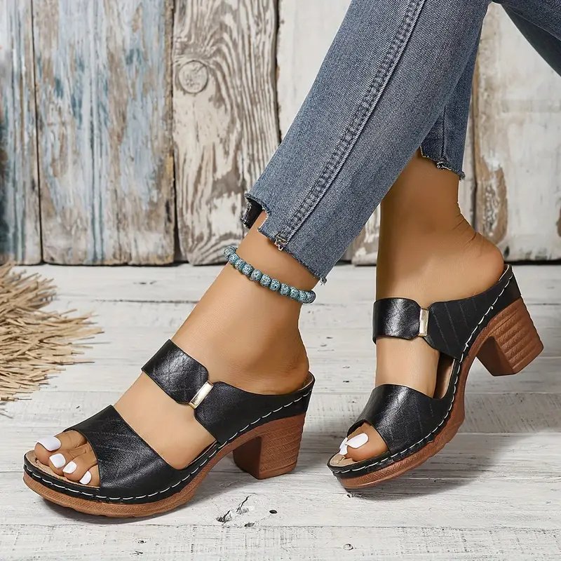 Marlene | Damen Orthopädische Sandalen mit Blockabsatz