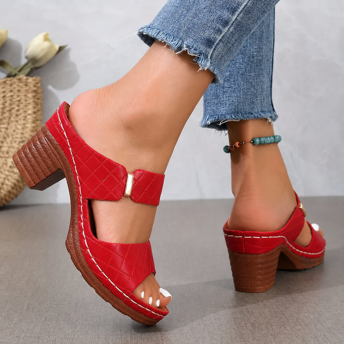 Marlene | Damen Orthopädische Sandalen mit Blockabsatz